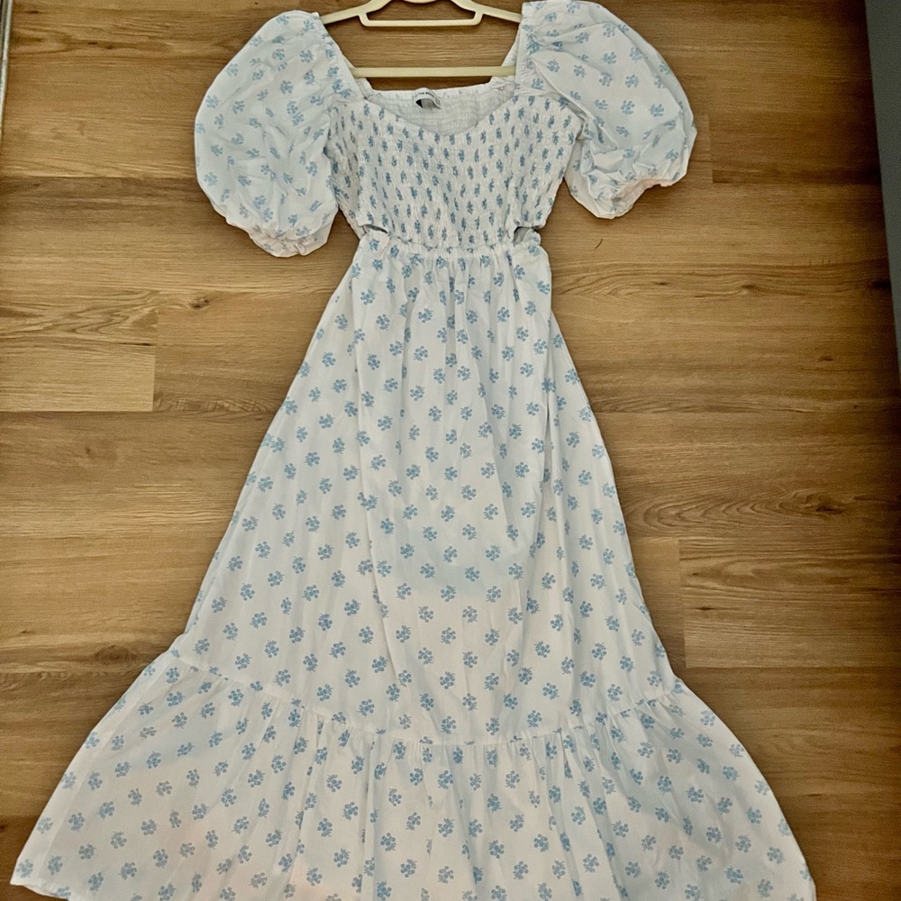 Faithful The Brand Country Chic Blue Floral Dress